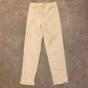 Athleta SCULPTEK cream jeans